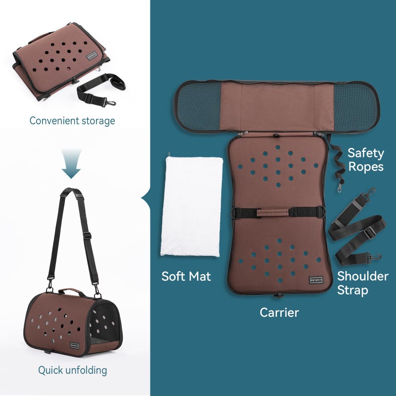 Petsfit 16 X 9 X 9 Inches Rabbit Carrier, Portable Bunny Carrier with Ventilation Holes, Guinea Pig Carrier for Small Animals, Chinchilla, Hedgehog, Squirrel - Image 4